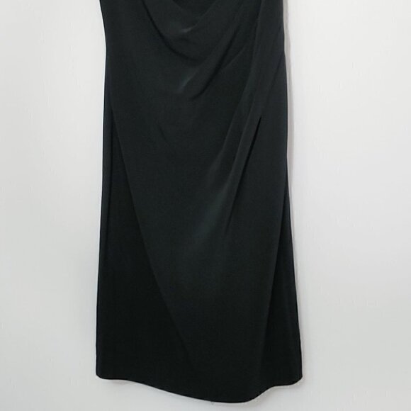 ADRIANNA PAPELL Black off shoulder pleated cocktail dress - Picture 3 of 15